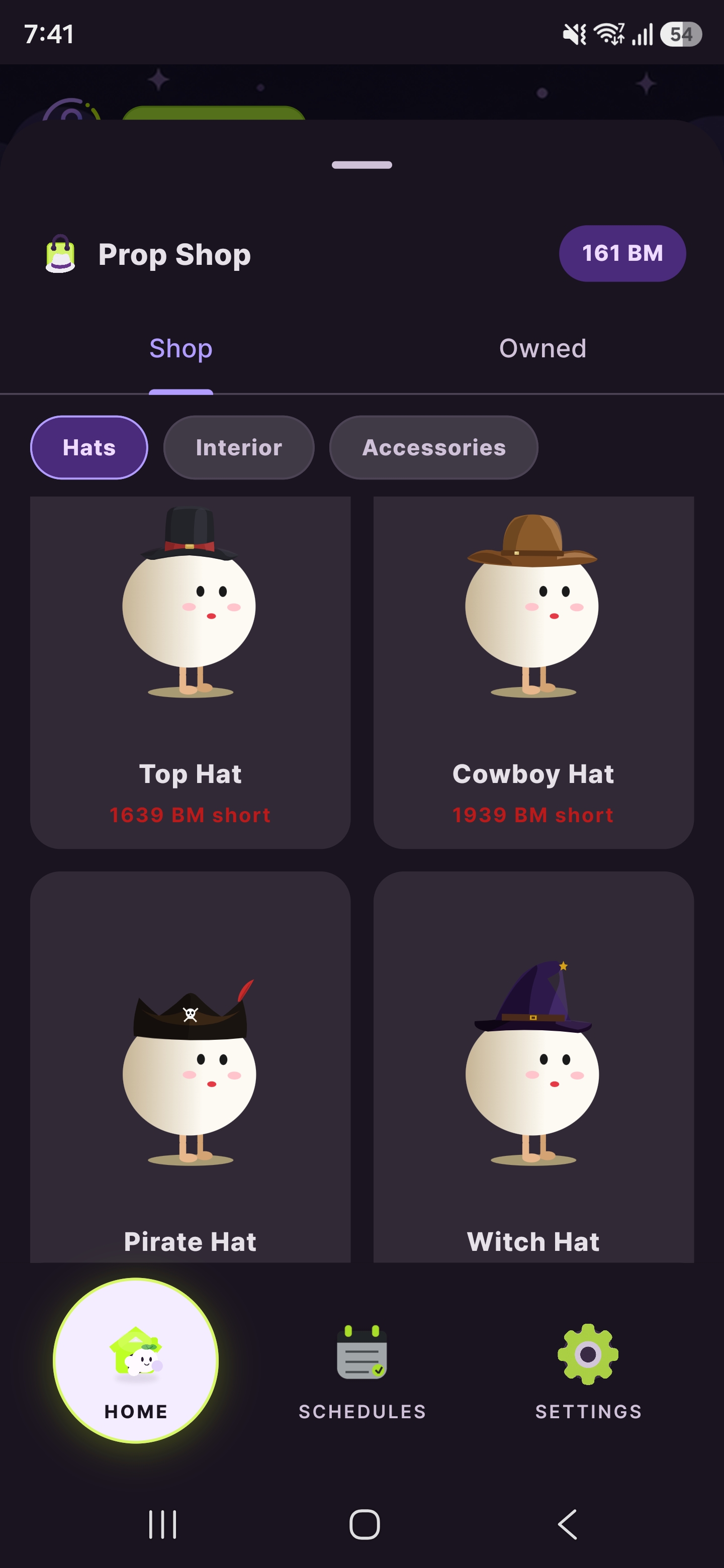 Buddy Run Prop Shop hats screen