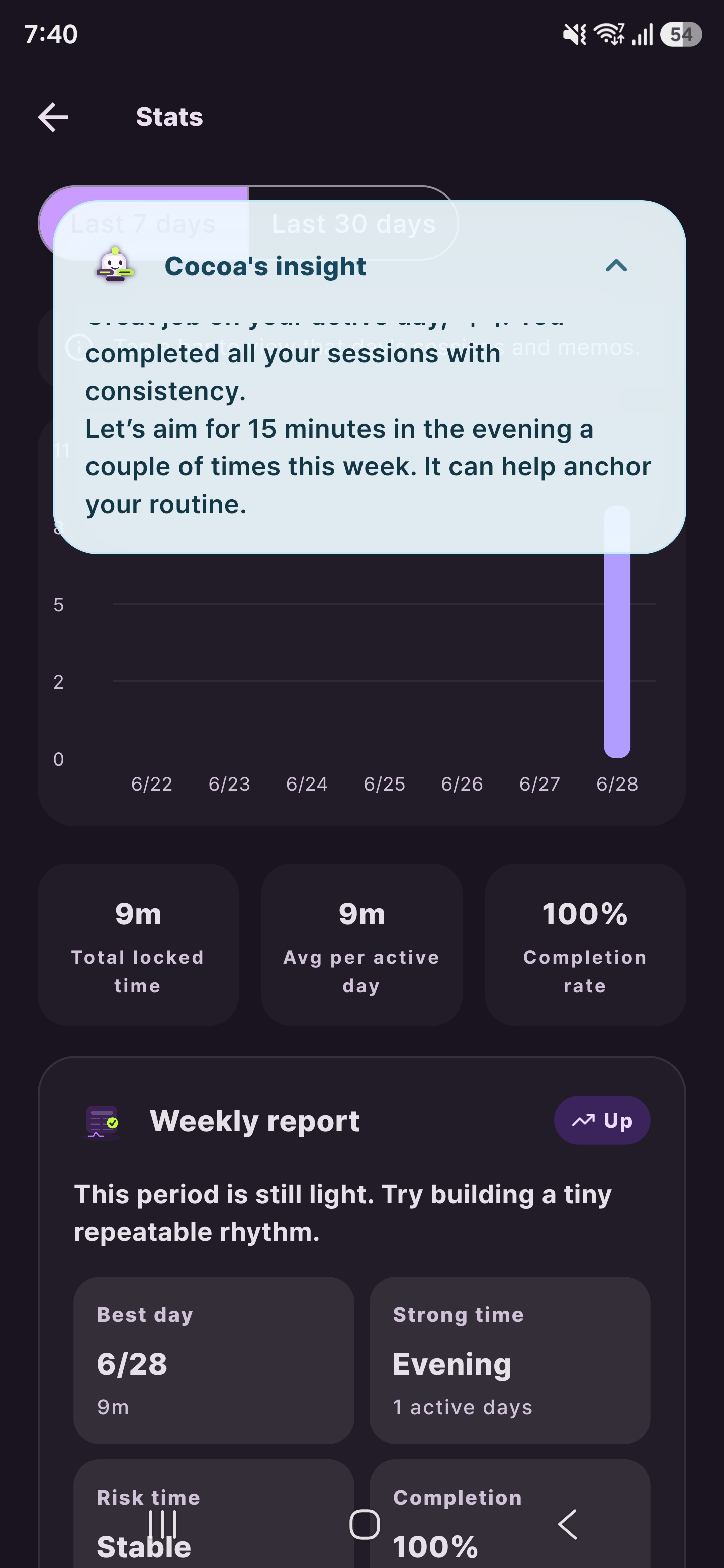 Buddy Run stats screen