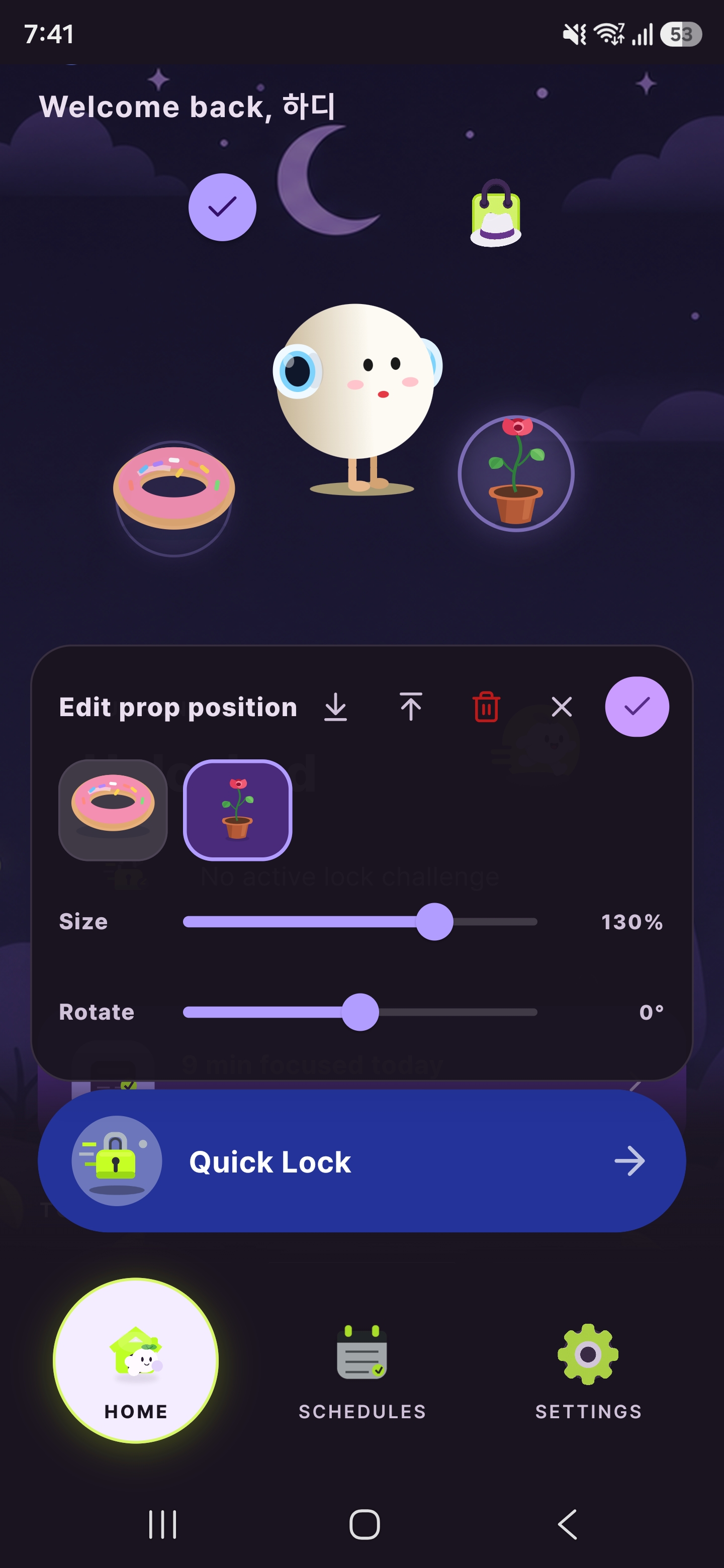 Buddy Run edit prop position screen